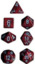CHX25344 Silver Volcano Speckled Polyhedral 7-Dice Set